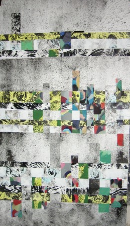assemblage de bandes de peintures permettant la constitution d'une nouvelle oeuvre